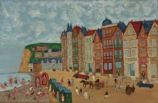 Louis Vivin - Bord de mer, baigneurs et plage