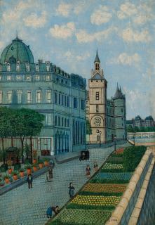 Louis Vivin - Le marché aux fleurs