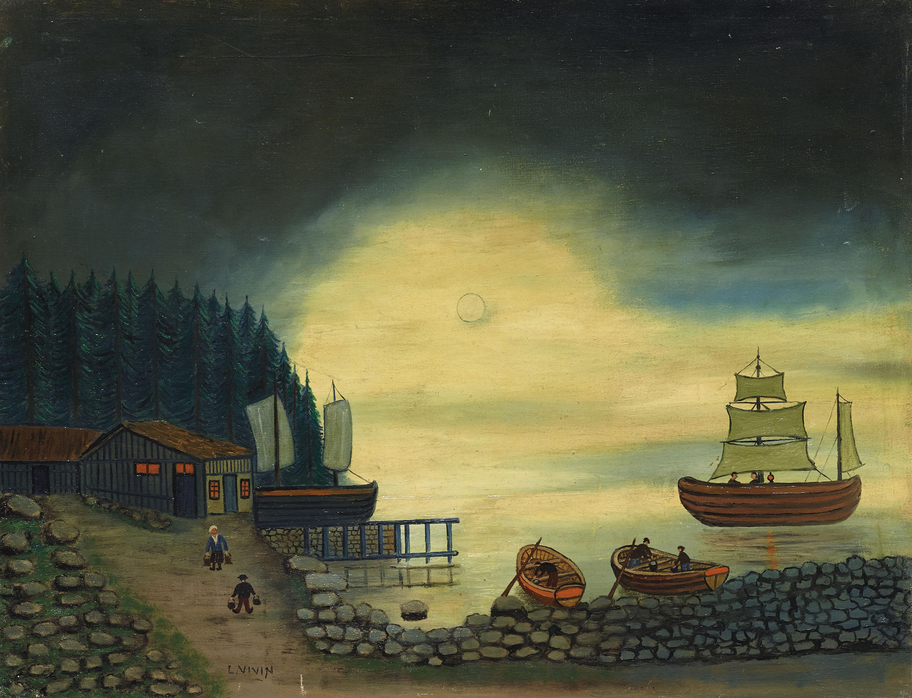 Louis Vivin - Nuit de pleine lune