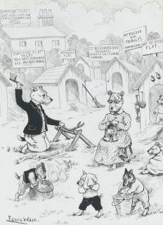 Louis Wain - The Happy Family of Dogville