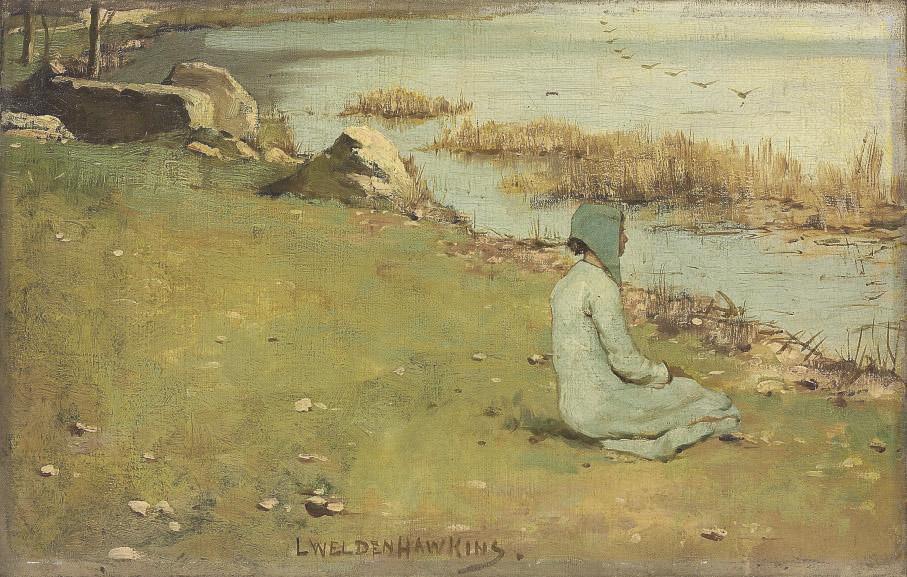 Louis Welden Hawkins - Jeune fille au bord de la riviere