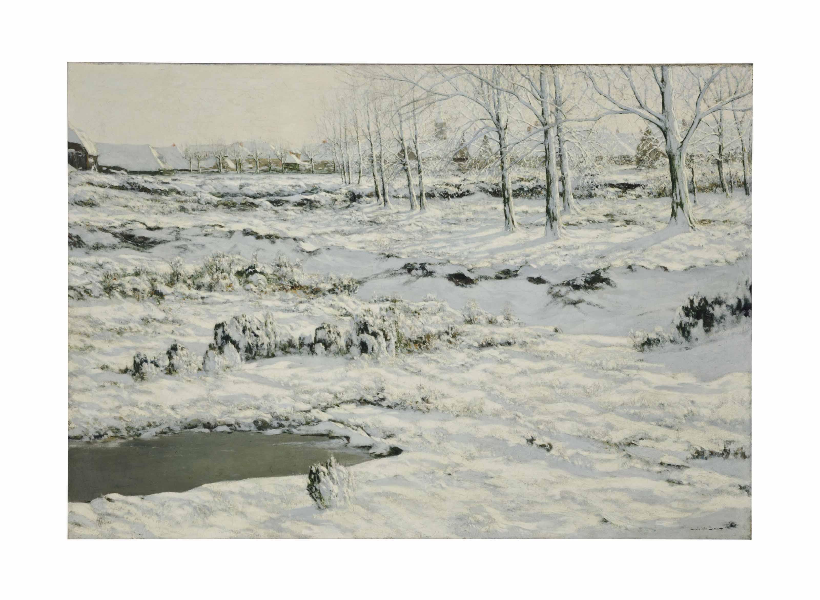 Louis Willem Van Soest - A Winter landscape