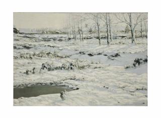 Louis Willem Van Soest - A Winter landscape
