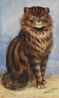 Louis William Wain - An Alert Tabby