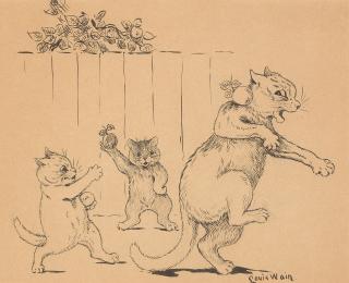 Louis William Wain - Apple Shy