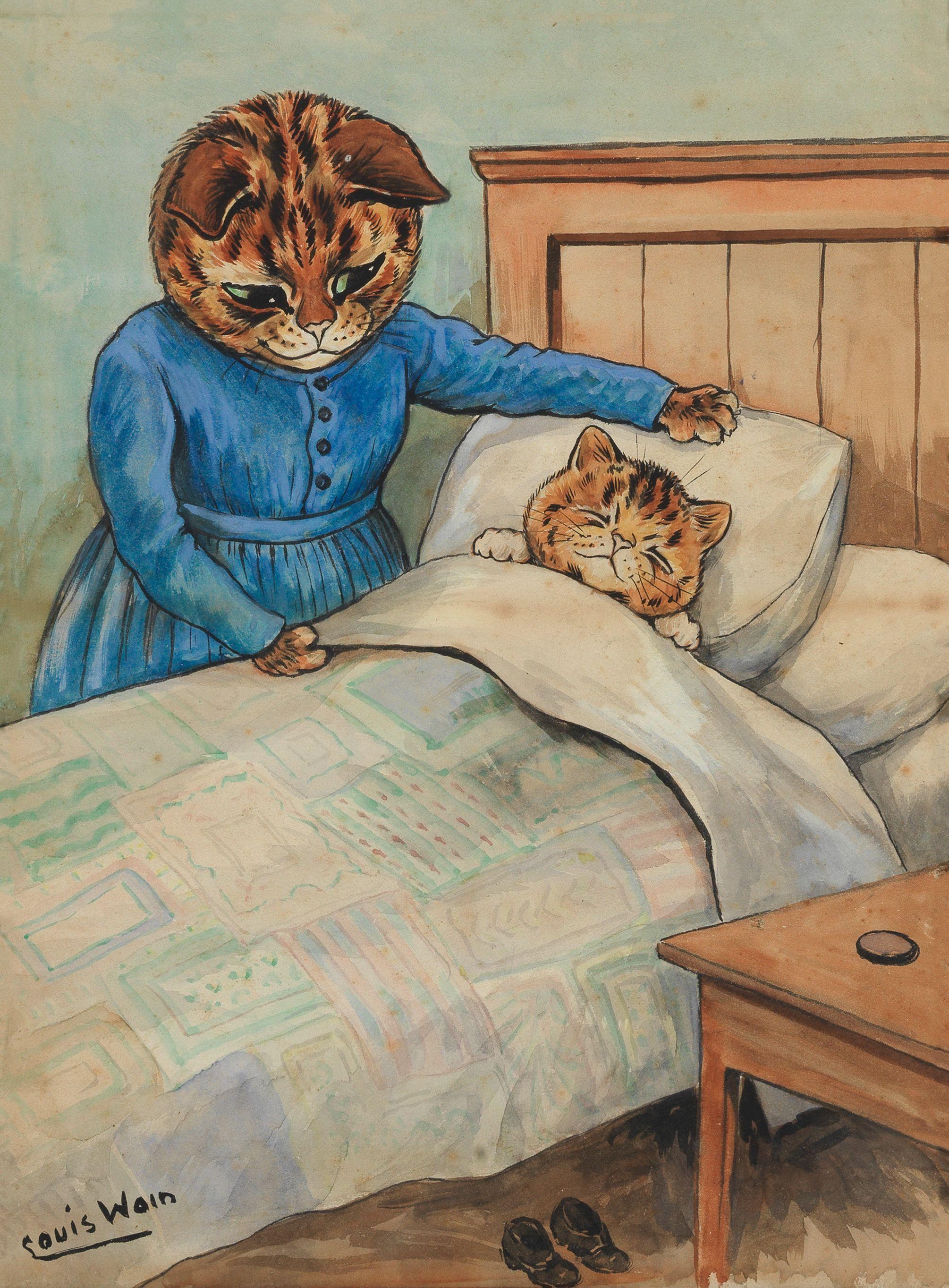 Louis William Wain - Bedtime