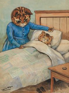 Louis William Wain - Bedtime