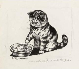 Louis William Wain - \'How Our Cook Made The Pie\'