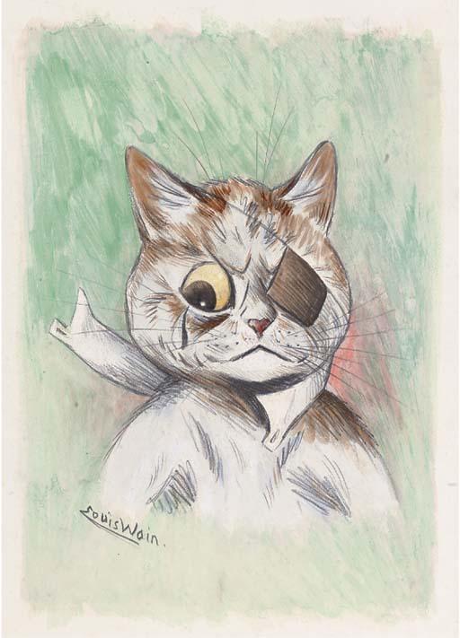 Louis William Wain - Pirate cat with an eye-patch