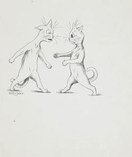 Louis William Wain - Squaring up for a fight