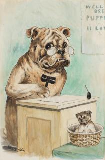 Louis William Wain - The Auctioneer