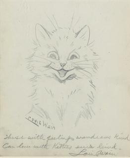 Louis William Wain - The happy kitten
