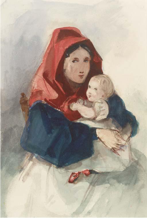 Louisa, Marchioness Of Waterford - Study Of A Mother And Child