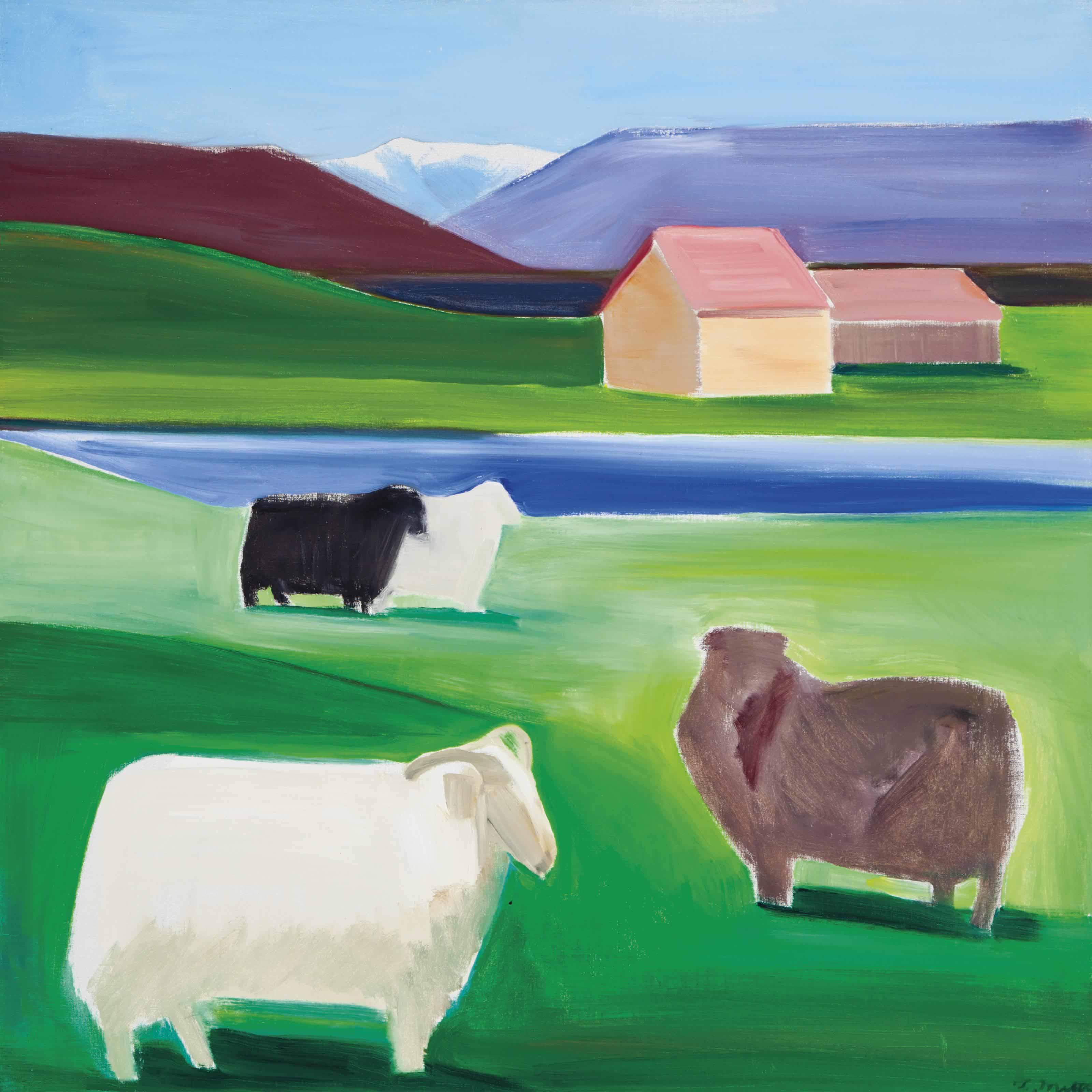Louisa Matthiasdottir - Icelandic landscape with sheep