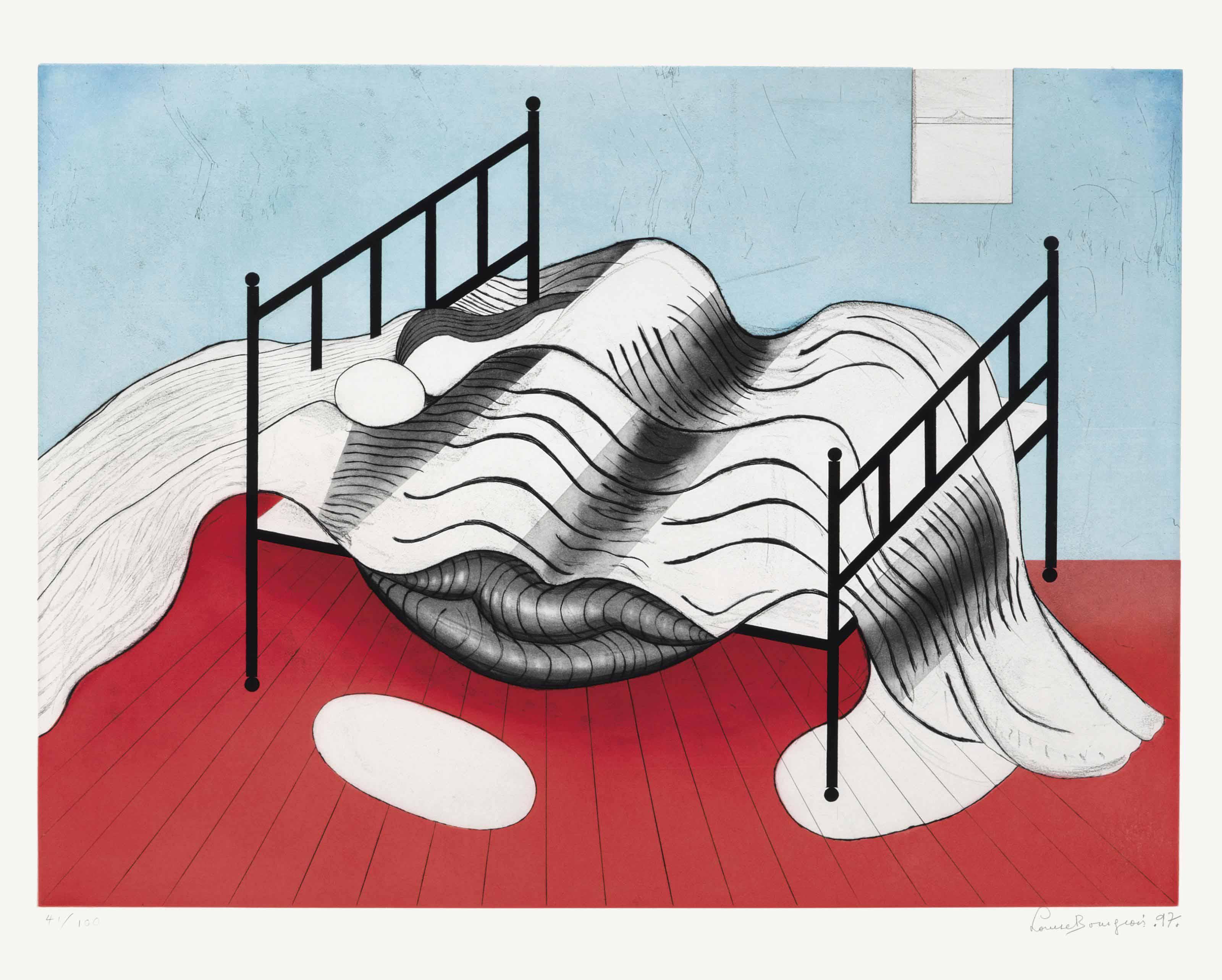 Louise Bourgeois - Le Lit gros edredon (w/ Lips)