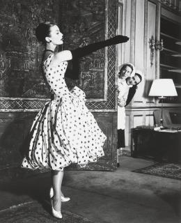 Louise Dahl-Wolfe - Mary Jane Russell in Dior Dress, Paris, 1950