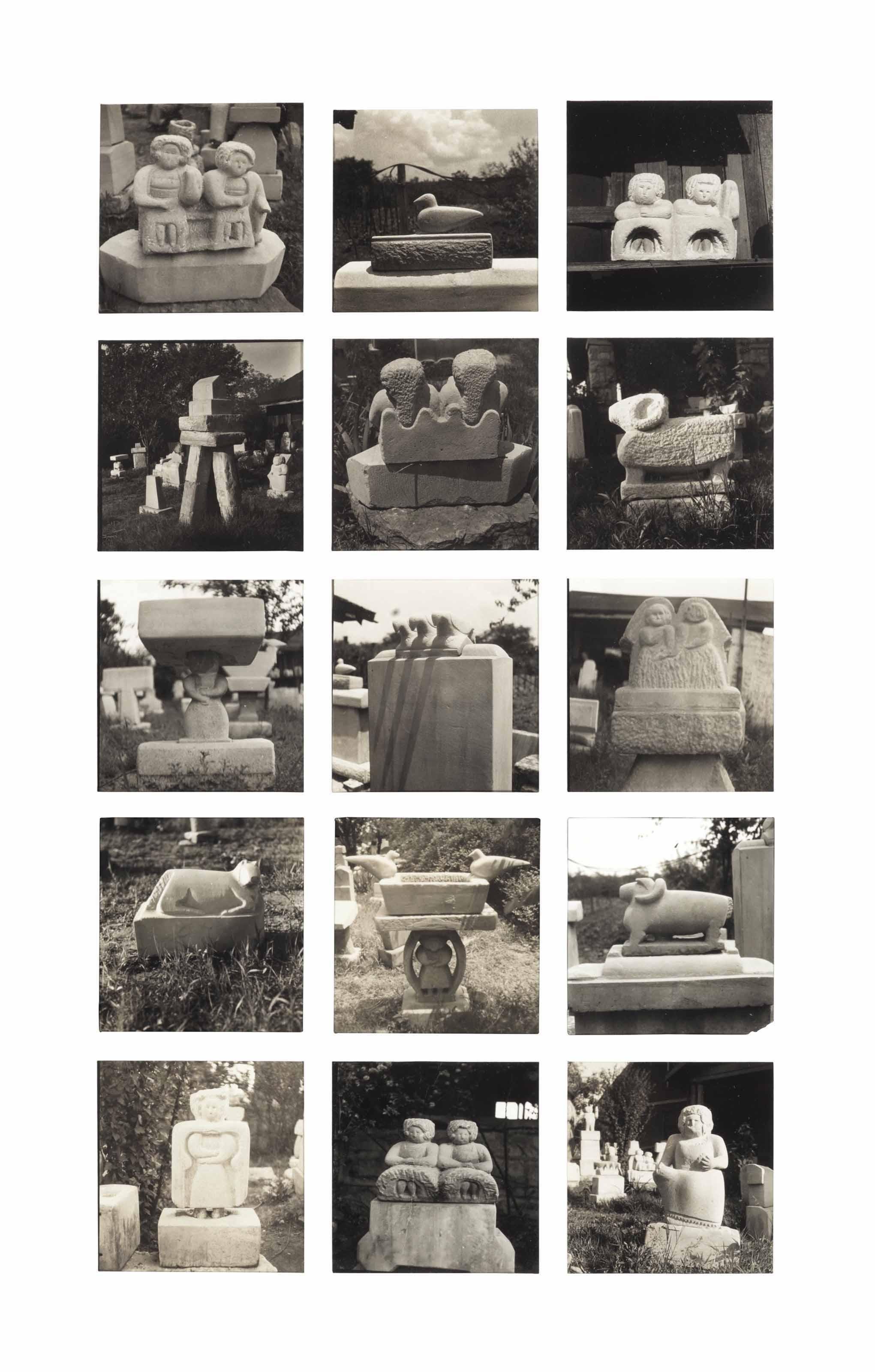 Louise Dahl-Wolfe - Untitled (William Edmondson Sculptures), contact sheet details, circa 1937