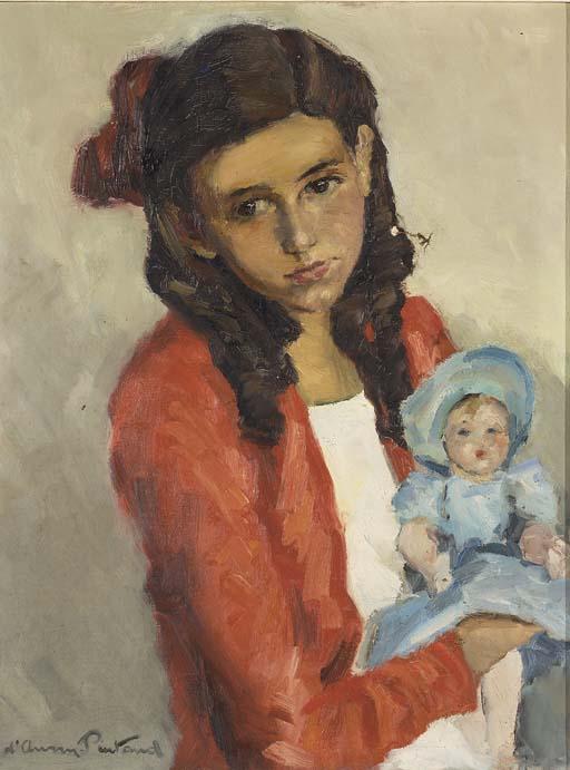 Louise D\'Aussy Pintaud - Jeune fille à la poupée