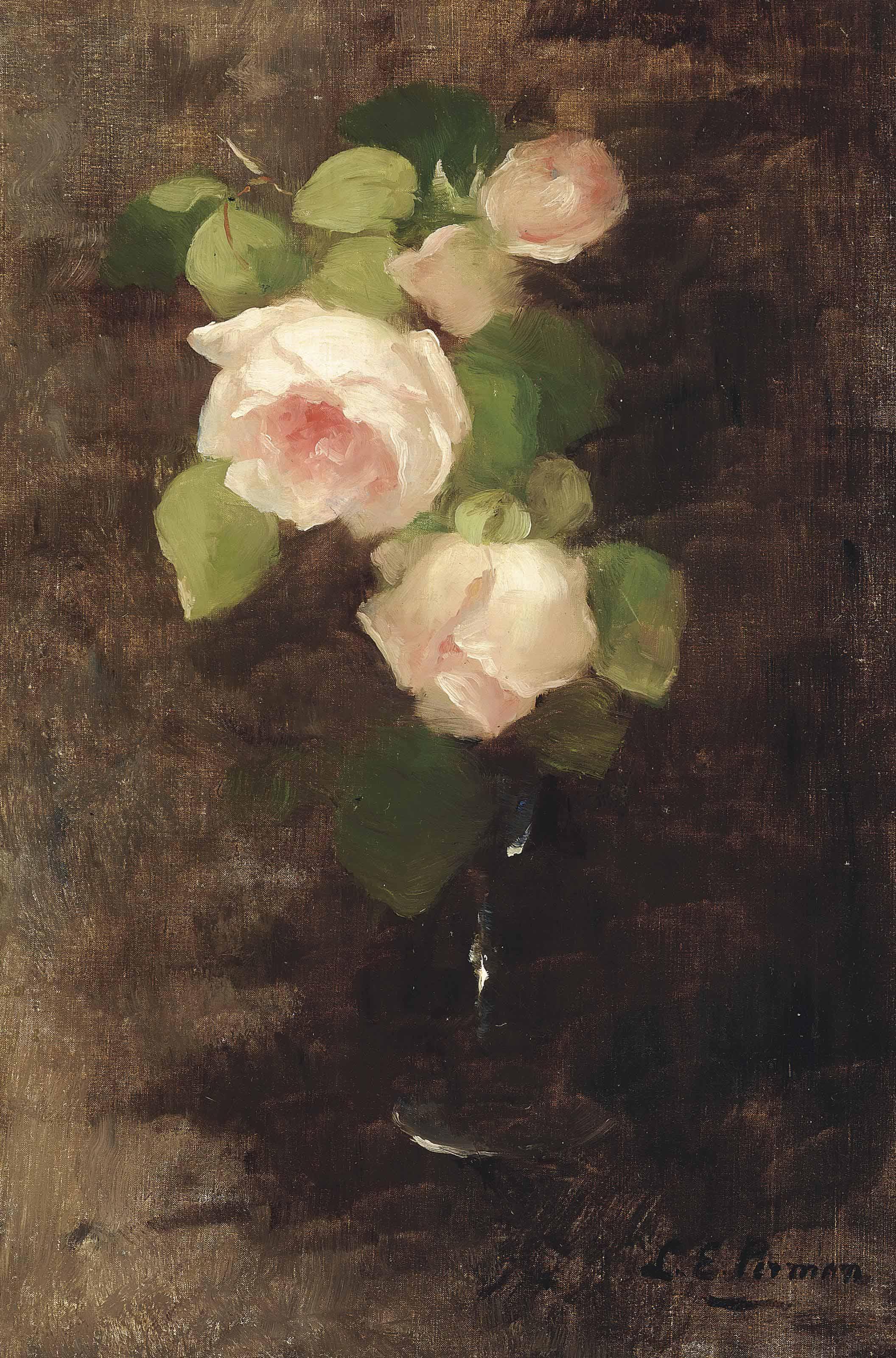 Louise Ellen Perman - A Vase of Roses
