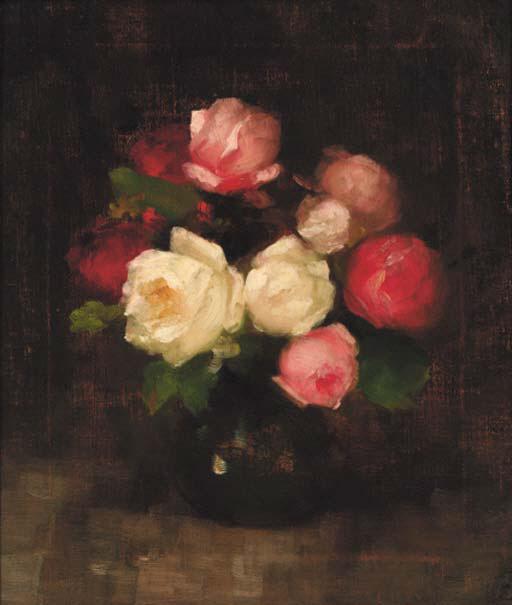Louise Ellen Perman - Pink and red roses in a vase