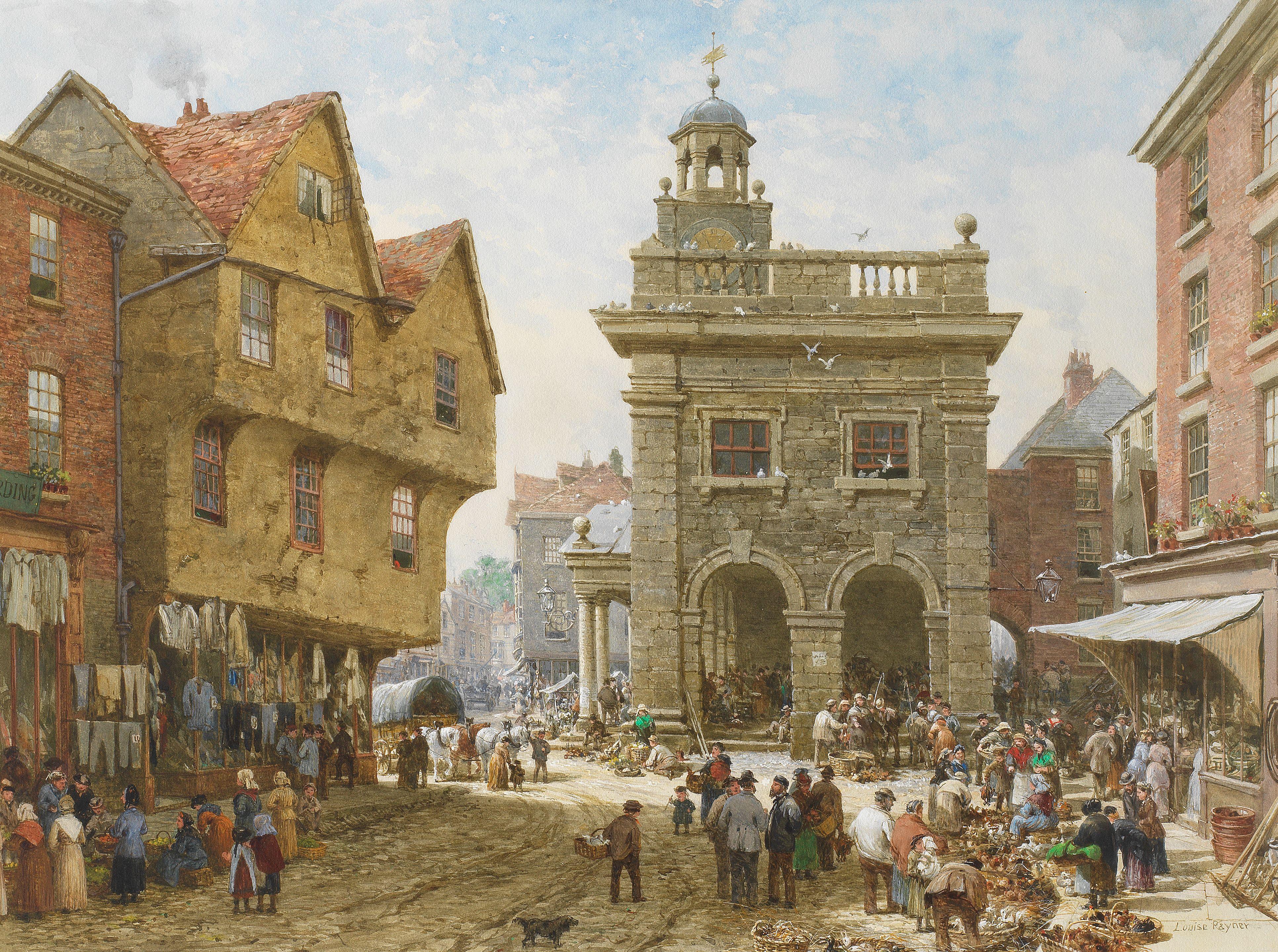 Louise J. Rayner - The Buttercross, Ludlow