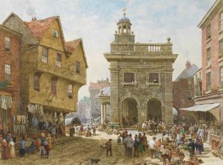 Louise J. Rayner - The Buttercross, Ludlow