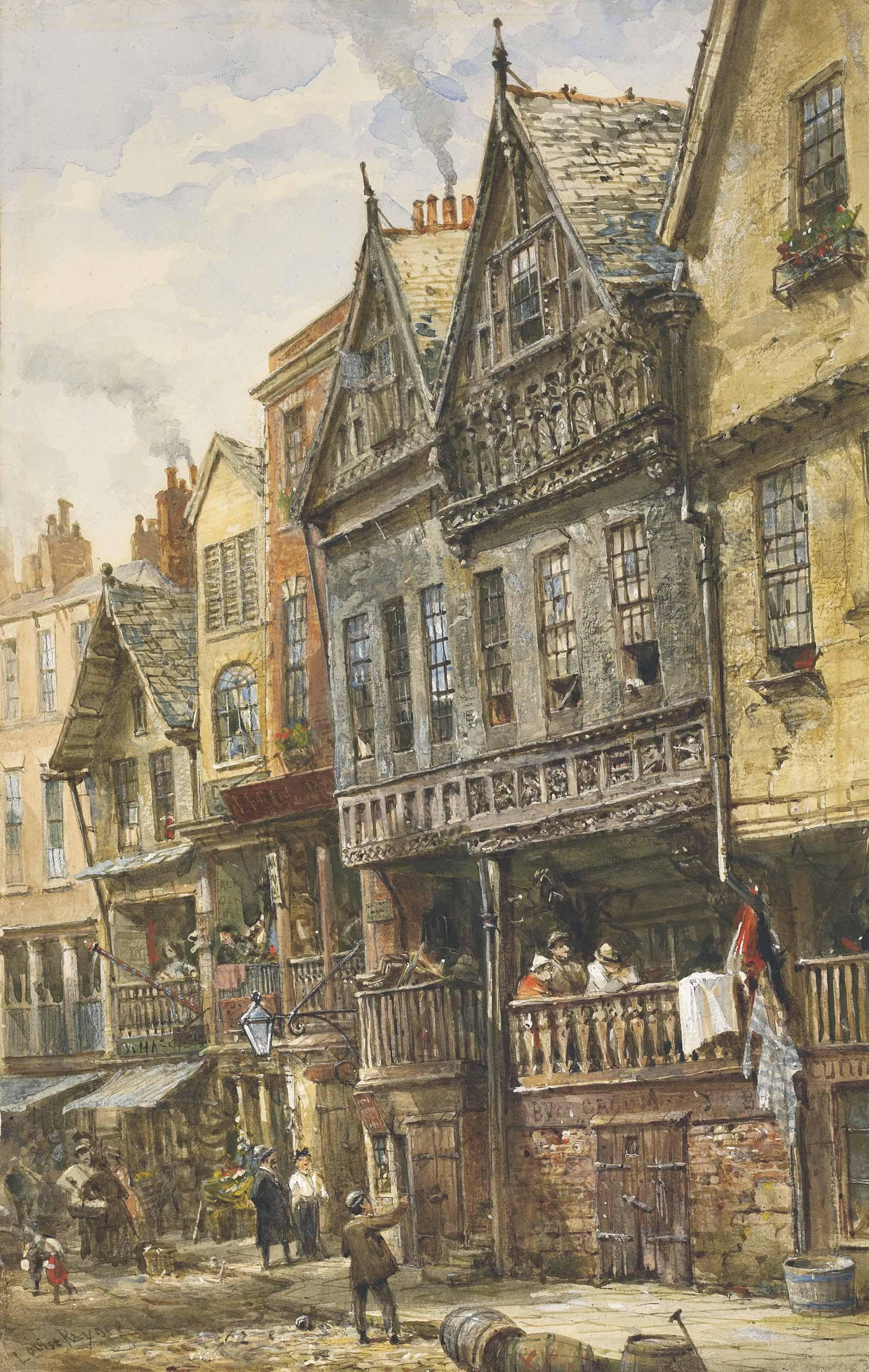 Louise J. Rayner - Watergate Street, Chester