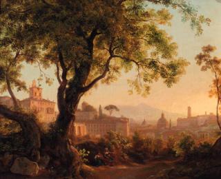 Louise Josephine Sarazin De Belmont - Panoramic view of Rome