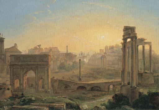 Louise-Josephine Sarazin de Belmont - Vue Du Forum Romain, Avec L\'Arc de Septime Sévère