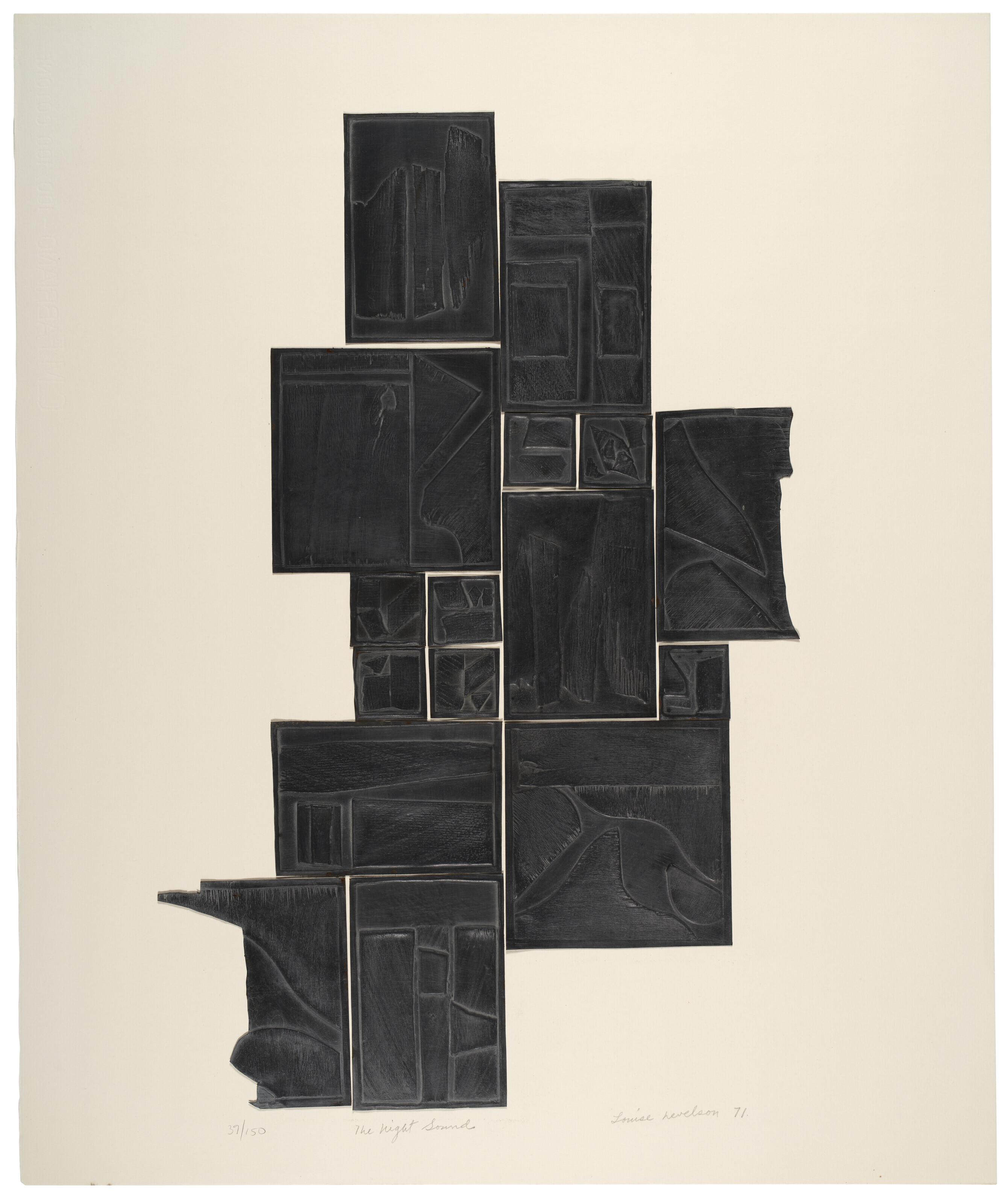 Louise Nevelson - Lead Intaglio Series: five prints