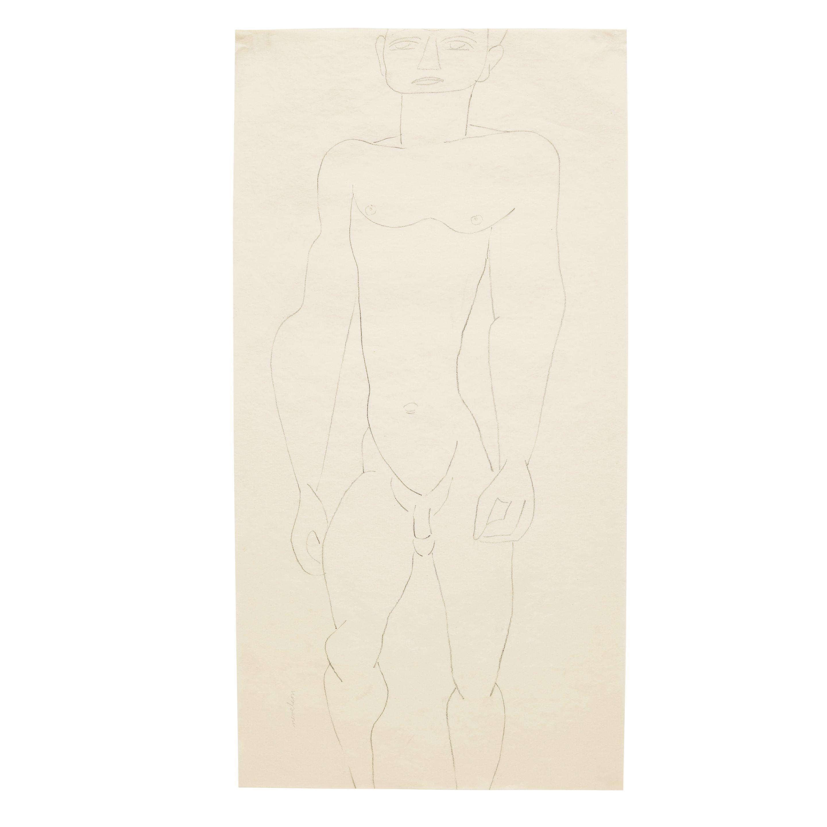 Louise Nevelson - Male Nude, circa 1930