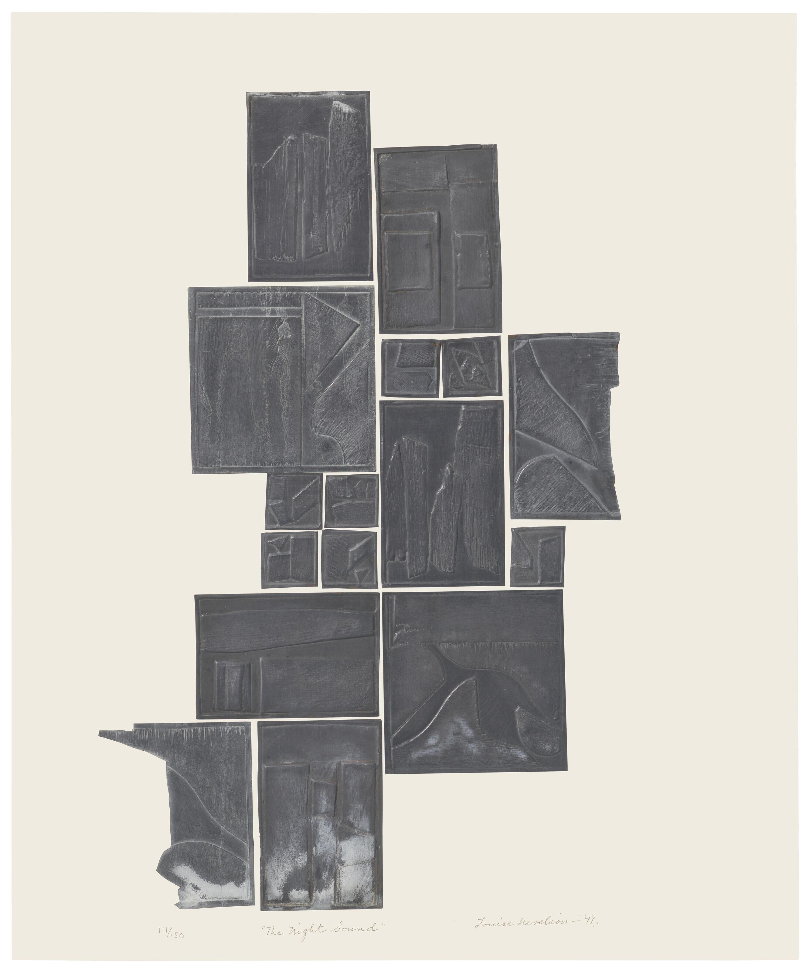 Louise Nevelson - Night Sound, From Lead Intaglio Series