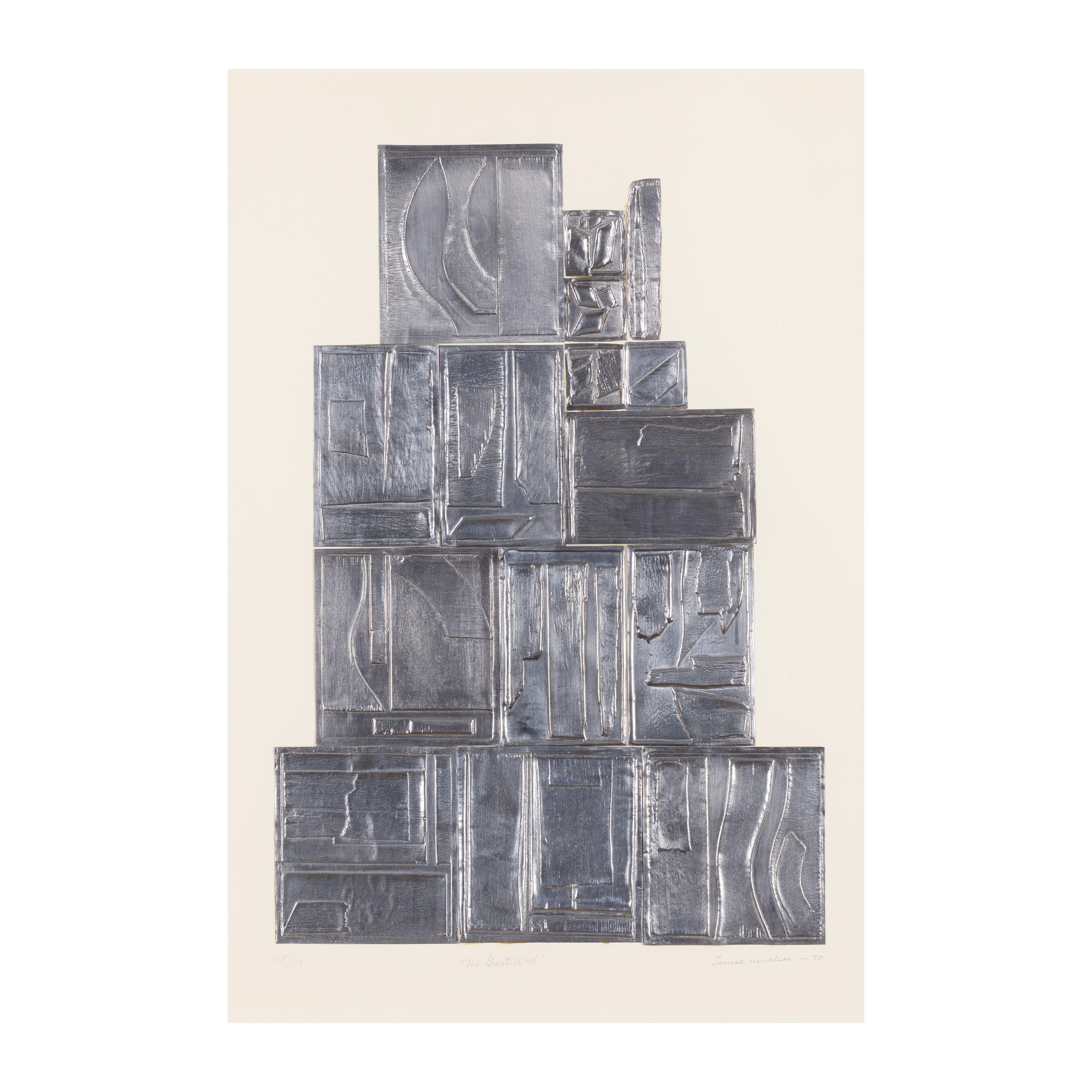 Louise Nevelson - The Great Wall, from Lead Intaglio Series