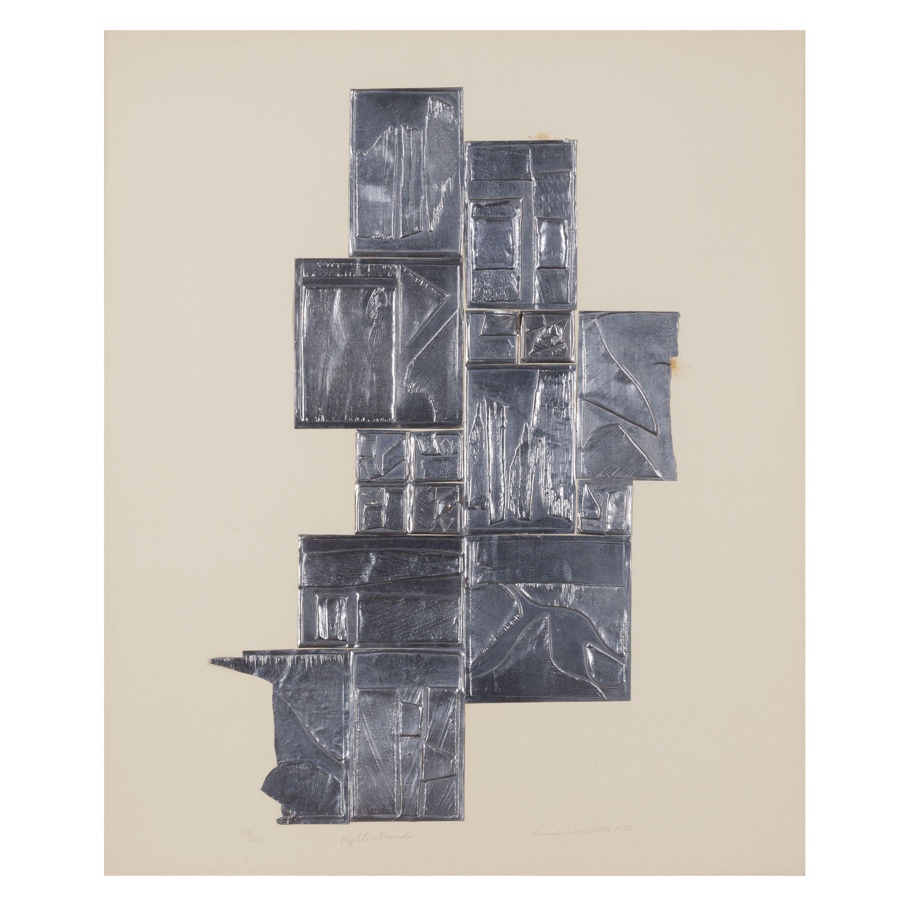 Louise Nevelson - The Night Sound, from Lead Intaglio Series
