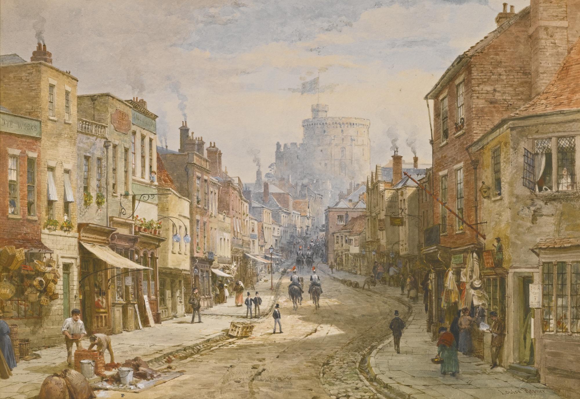 Louise Rayner - A View Of Windsor Castle From Peascod Street