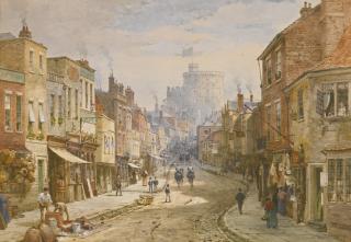 Louise Rayner - A View Of Windsor Castle From Peascod Street