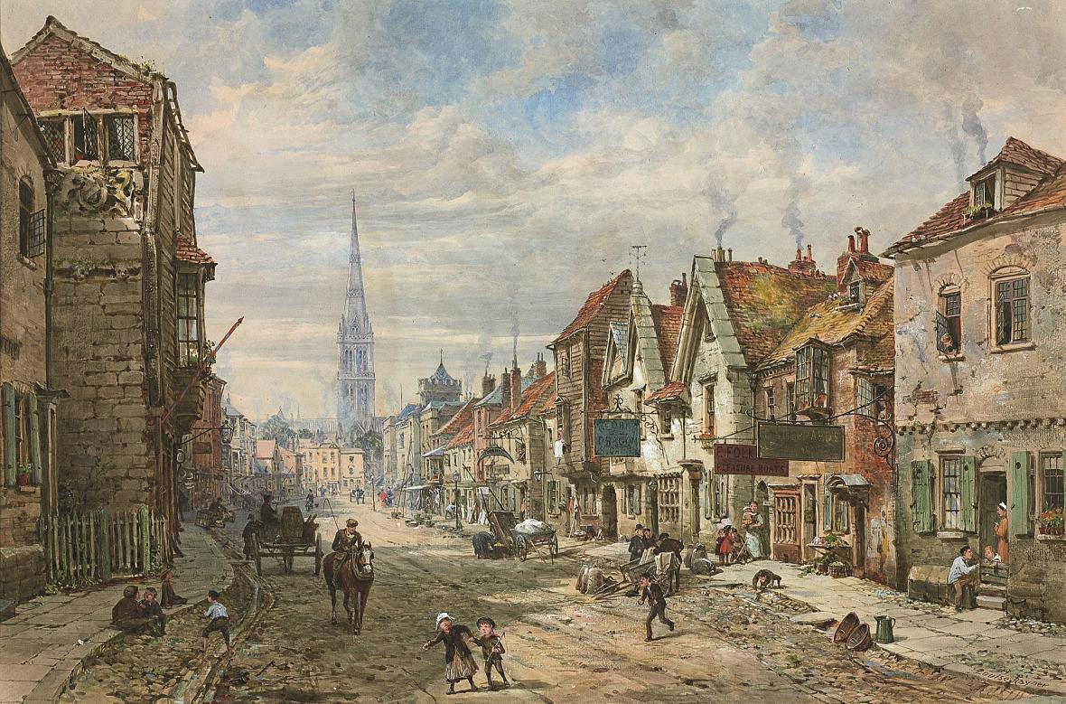 Louise Rayner - Castle Street, Salisbury