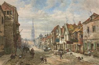 Louise Rayner - Castle Street, Salisbury