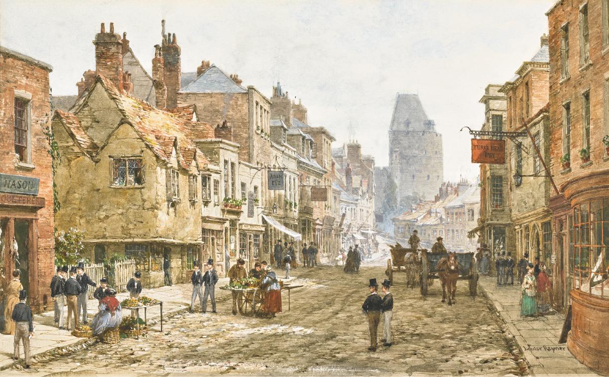Louise Rayner - The High Street At Eton