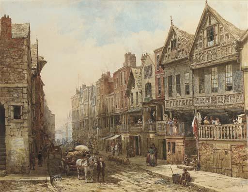 Louise Rayner - Watergate Street, Chester