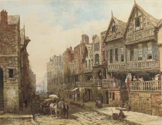 Louise Rayner - Watergate Street, Chester