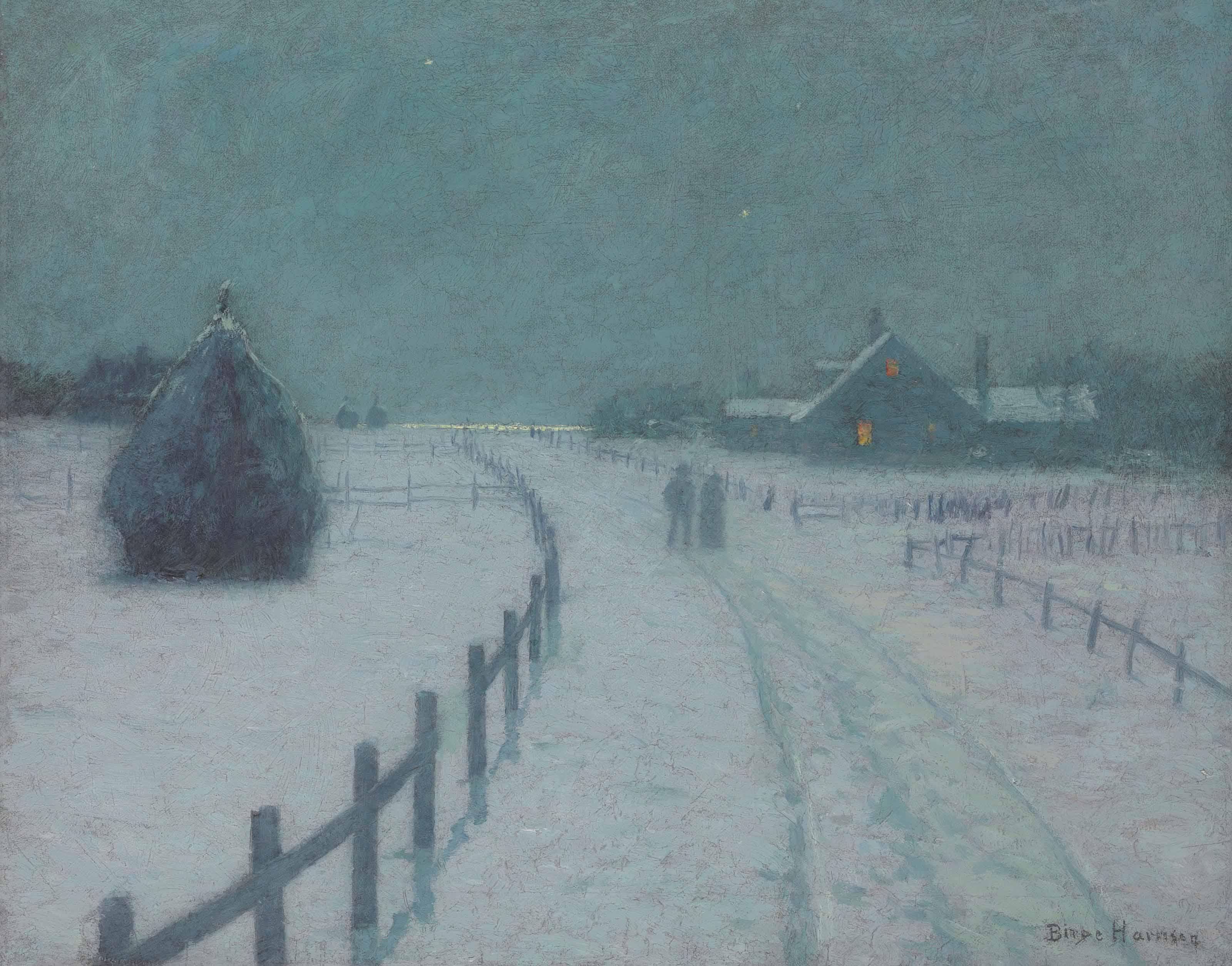 Lovell Birge Harrison - A Winter Evening Walk