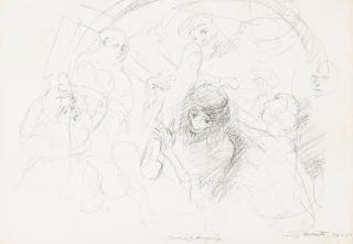 Lovis Corinth - A study of Christ carrying the cross