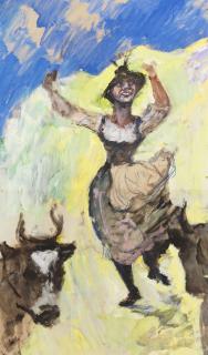 Lovis Corinth - Bayerisches Madl tanzend