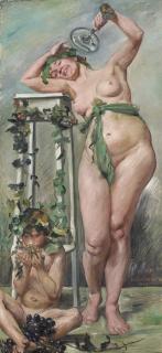 Lovis Corinth - German bacchantin 