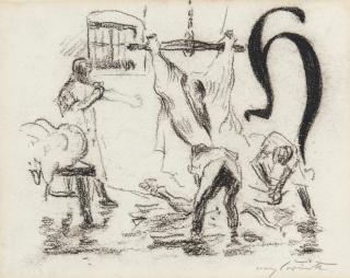 Lovis Corinth - Im Schlachthaus.
