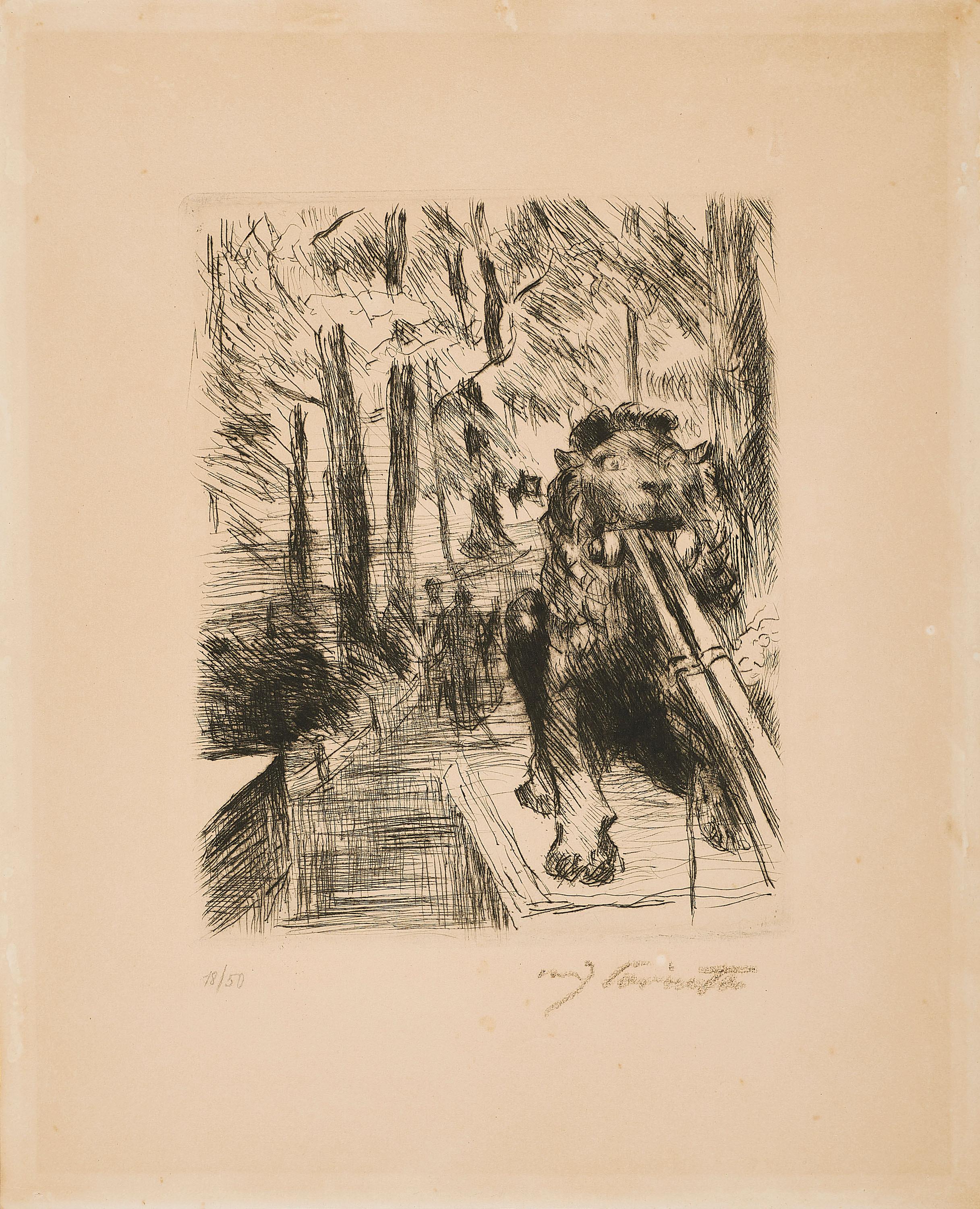 Lovis Corinth - Löwenbrücke.