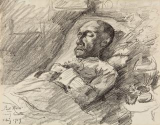 Lovis Corinth - Paul Bach im Bett.