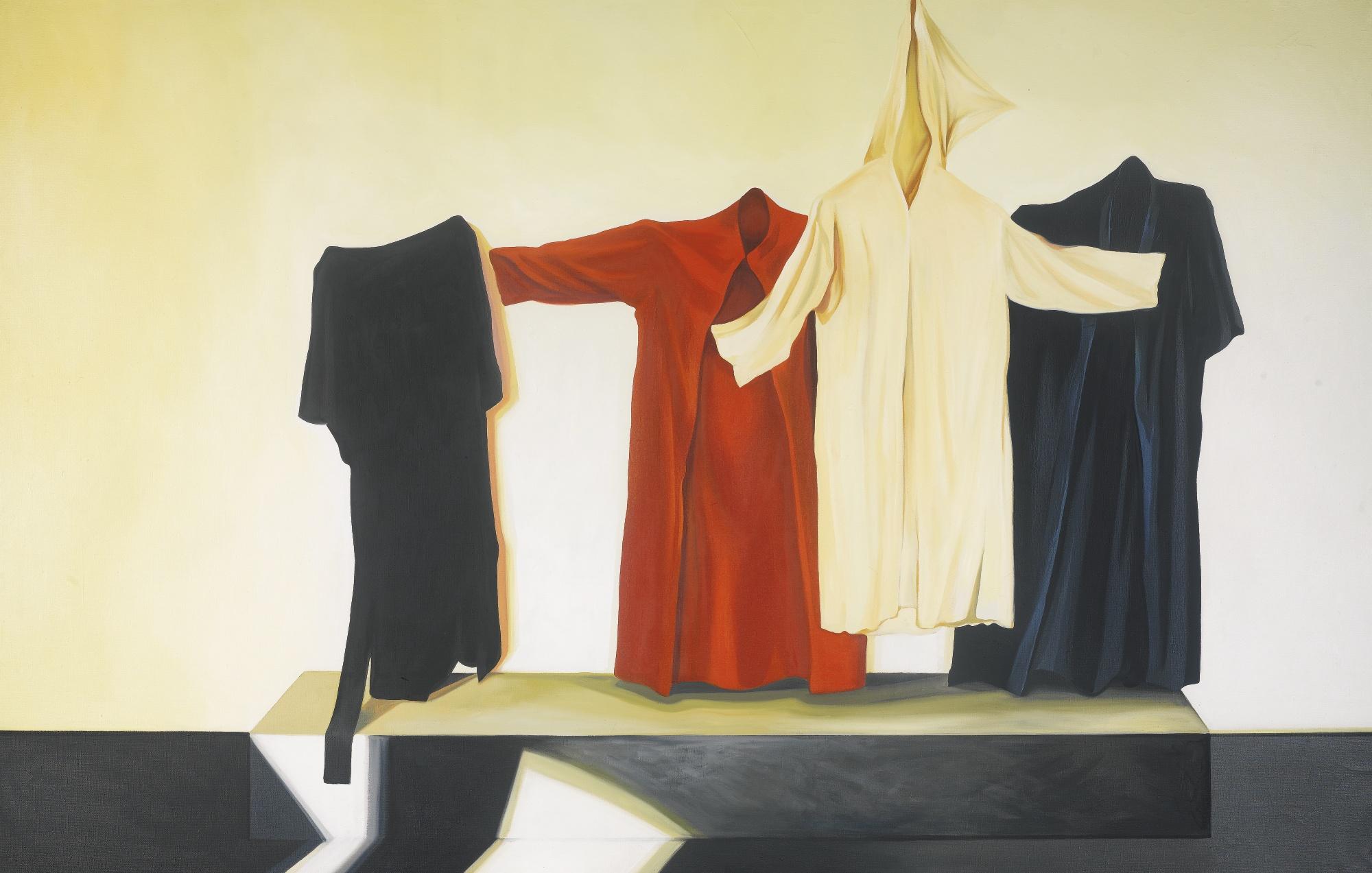 Lowell Nesbitt - Four Robes (Black, Red, White & Blue)