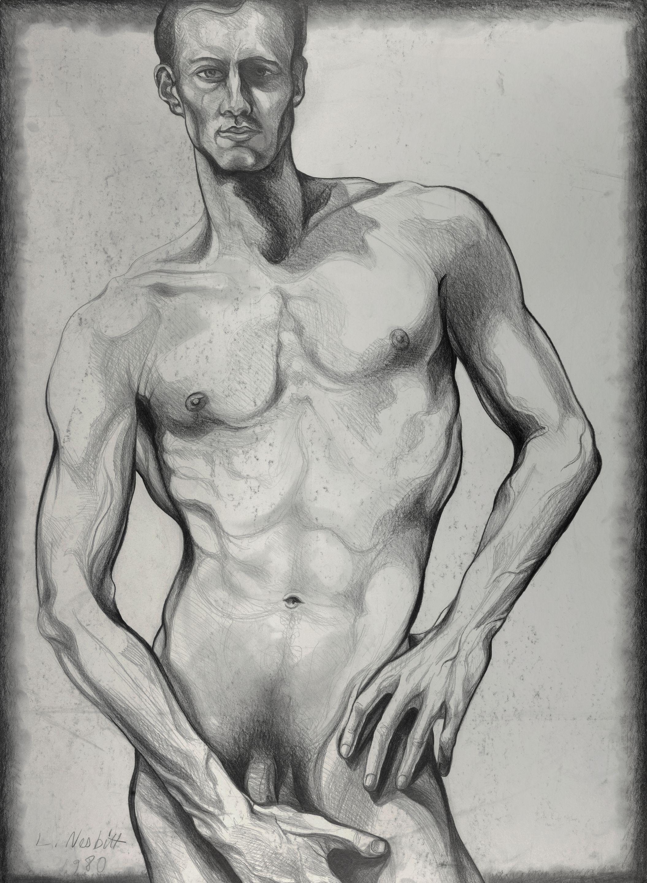 Lowell Nesbitt - Untitled (Male Nude)